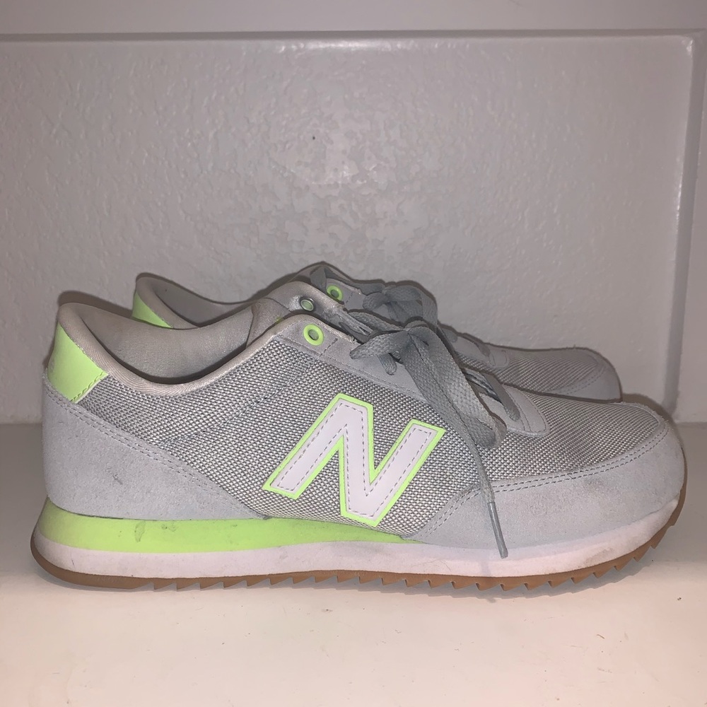 Green and Grey New Balance Sneakers
